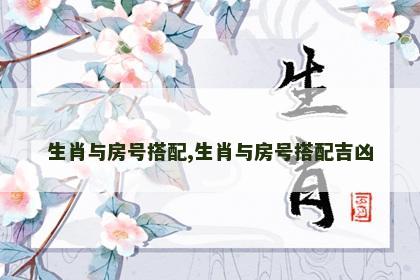 生肖与房号搭配,生肖与房号搭配吉凶